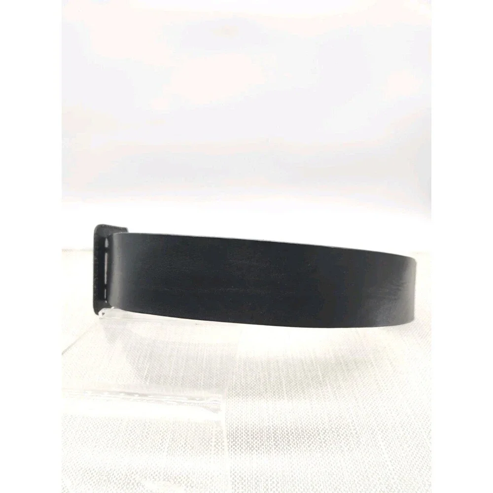 Banana Republic Medium Belt Black Italian Leather Wide Made In Italy